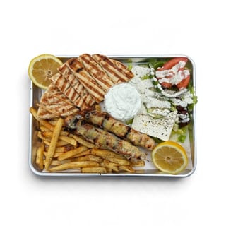 CHICKEN SOUVLAKI DINNER