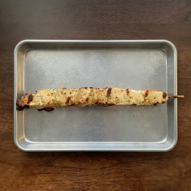 SIDE CHICKEN SOUVLAKI.